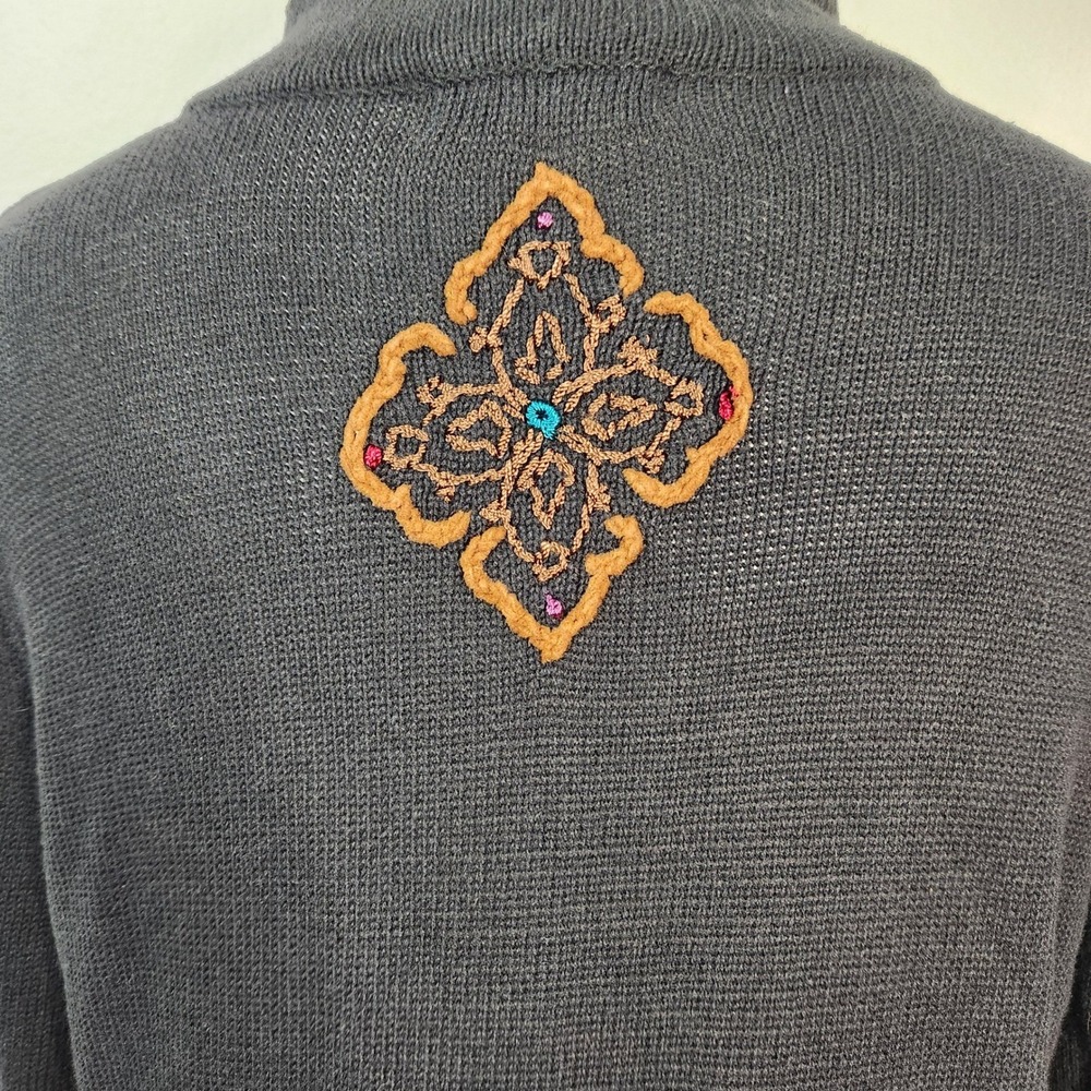 Coldwater Creek Embroidered Tapestry Cardigan Jacket Boho - Picture 8 of 11